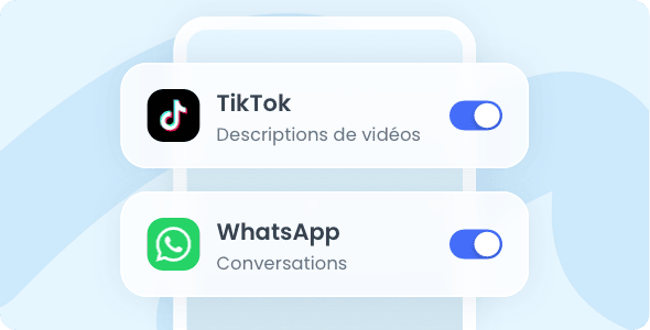 01Sélectionner les applications à surveiller